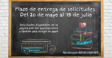 Hoy se abre el plazo de solicitud para las ayudas complementarias para el transporte de estudiantes fuera del municipio de Águilas