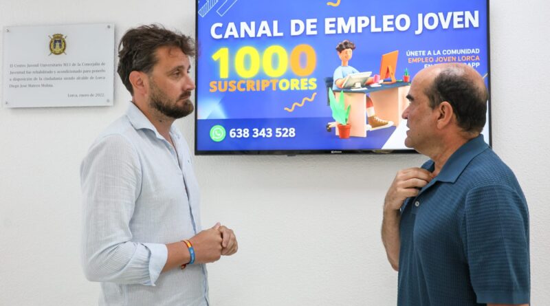 Un total de más de 150 jóvenes encuentran un empleo gracias al canal de WhatsApp ‘Empleo Joven Lorca’