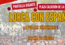 Una pantalla gigante en la plaza de Calderón de la Barca para vivir el partido de la Selección Española de cuartos de final del Mundial 