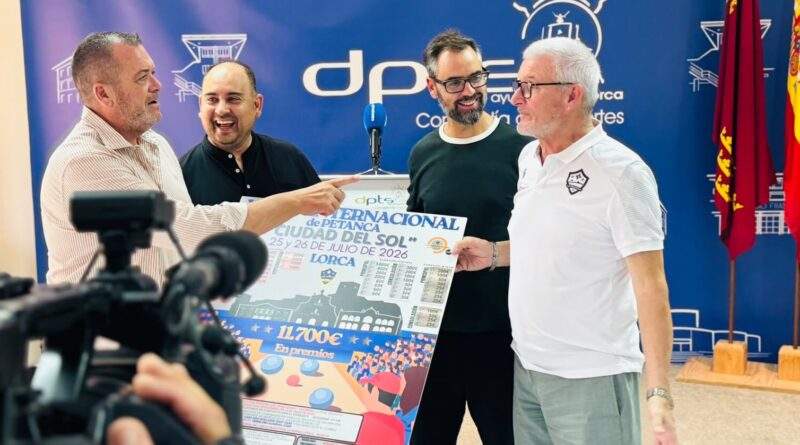 La quinta edición del Open Internacional ‘Ciudad del Sol’ reúne este fin de semana en Lorca a cerca de 280 equipos de petanca